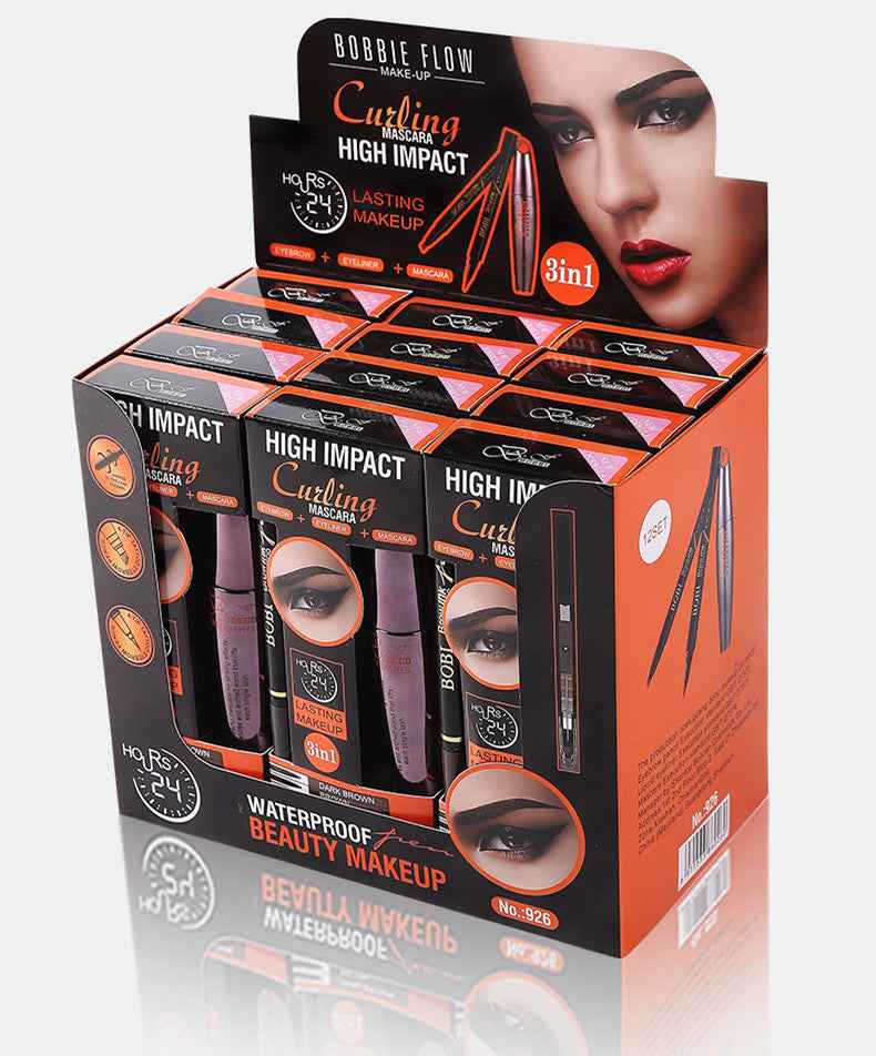 Slim Eye Black Four Pronged Eyebrow Pencil Three In One Set