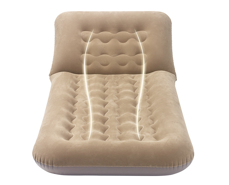 Cama de viaje para automóvil Sofá cama Vietnam Cama de viaje inflable para automóvil Camas Flocadas Colchón de aire para automóvil Asiento negro de PVC