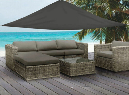 Toldo triangular para exteriores, resistente al agua y a los rayos ultravioleta, para jardín, terraza, piscina