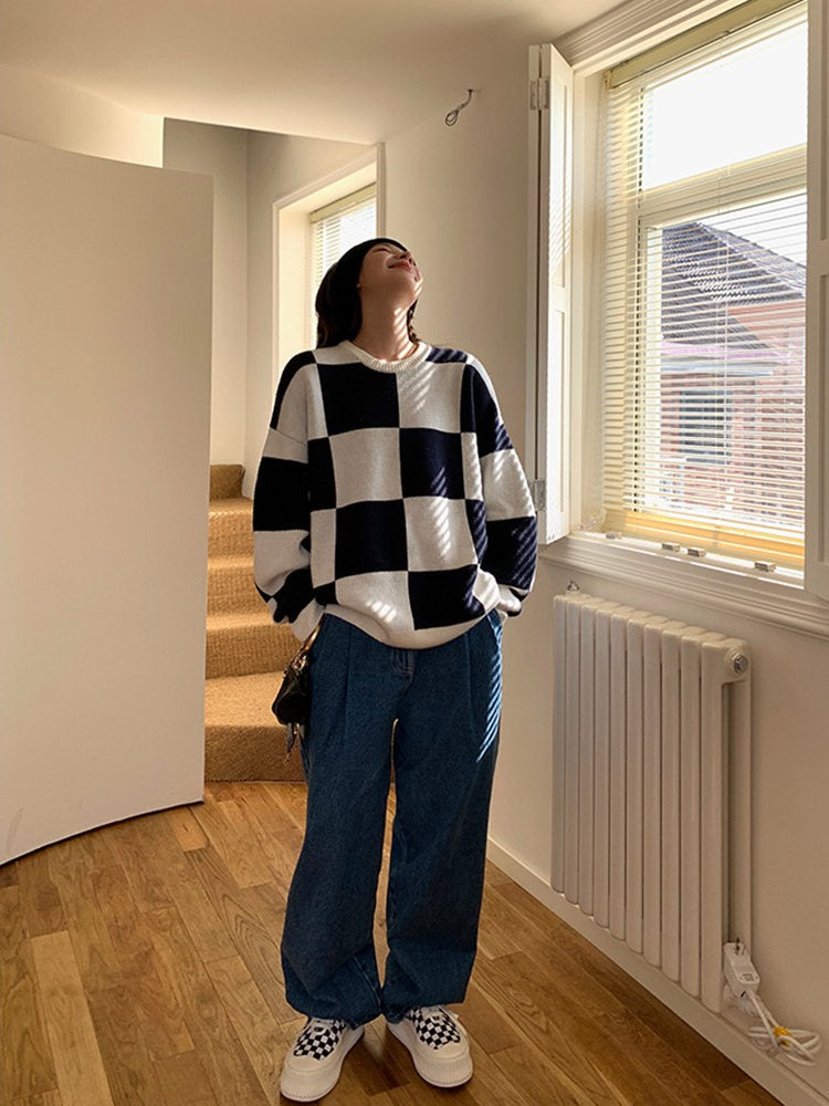 Pantalones vaqueros vintage de pierna ancha y cintura alta para primavera y otoño