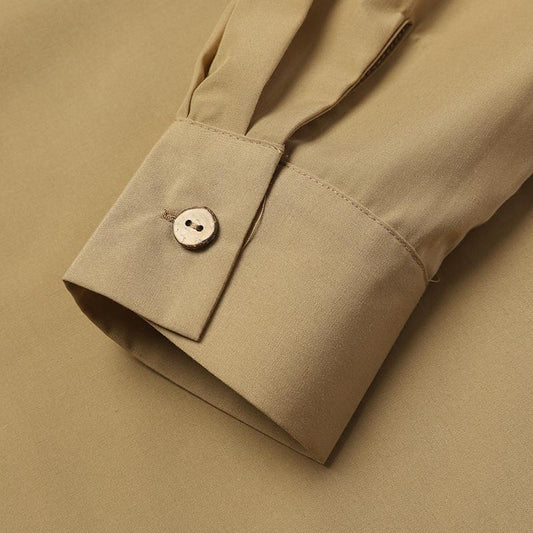 Vestido de alta gama de color sólido con cintura ajustada para mujer