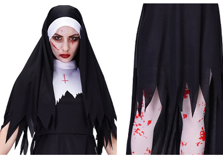 Blood-stained Nun Halloween Costume