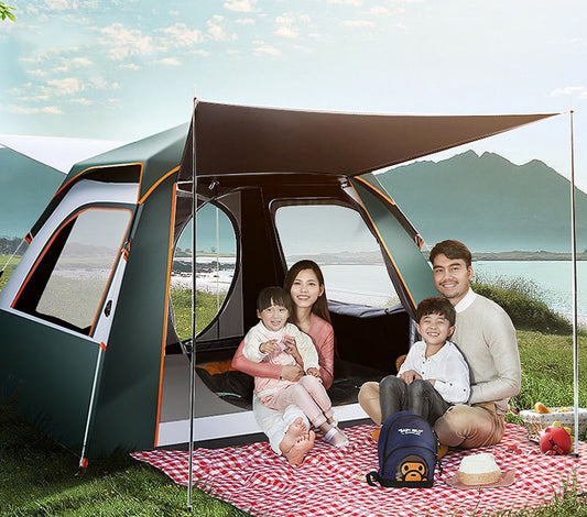 Tienda de campaña plegable automática con protección solar para picnic al aire libre, conjunto completo para el hogar