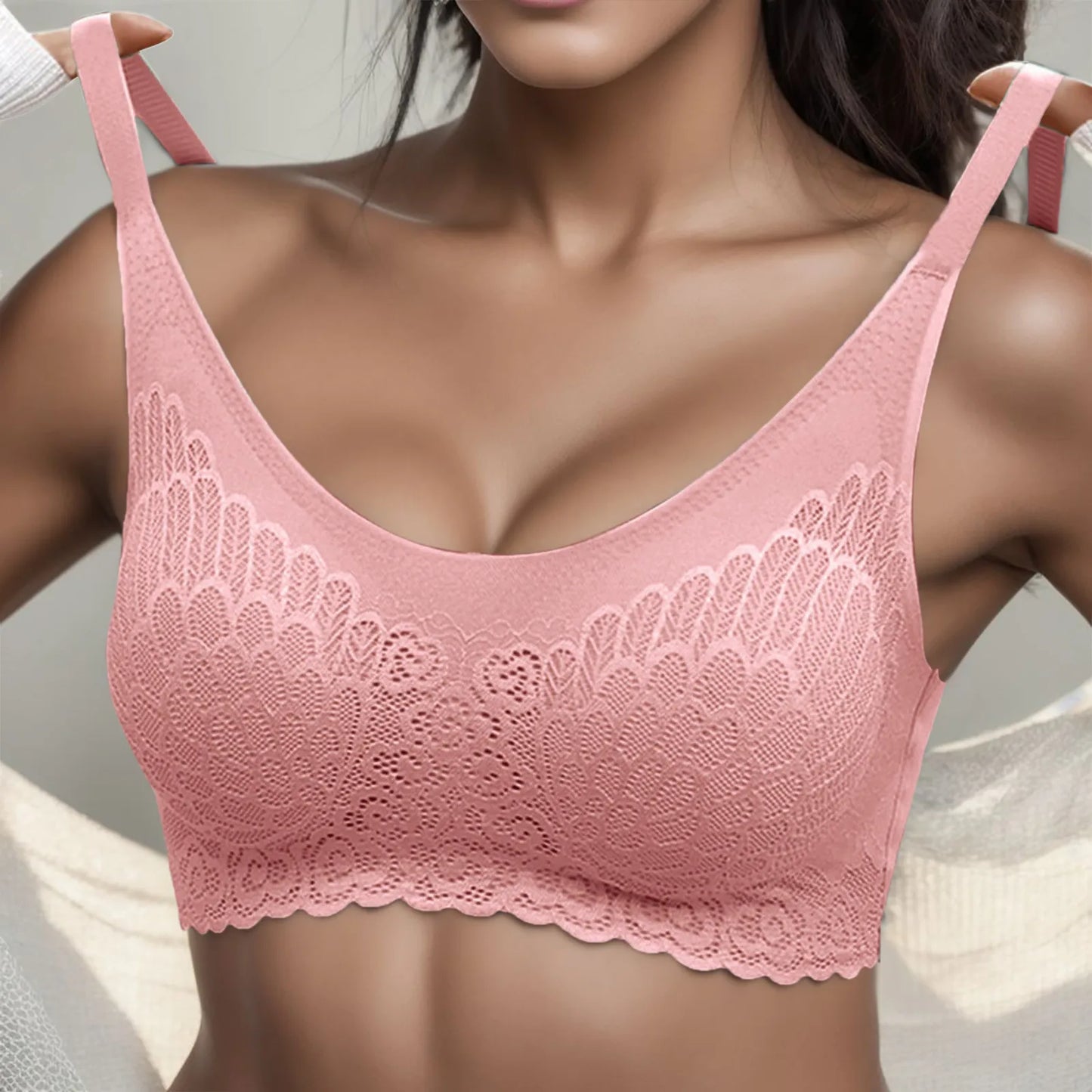 Women's High Elastic Lace Bra