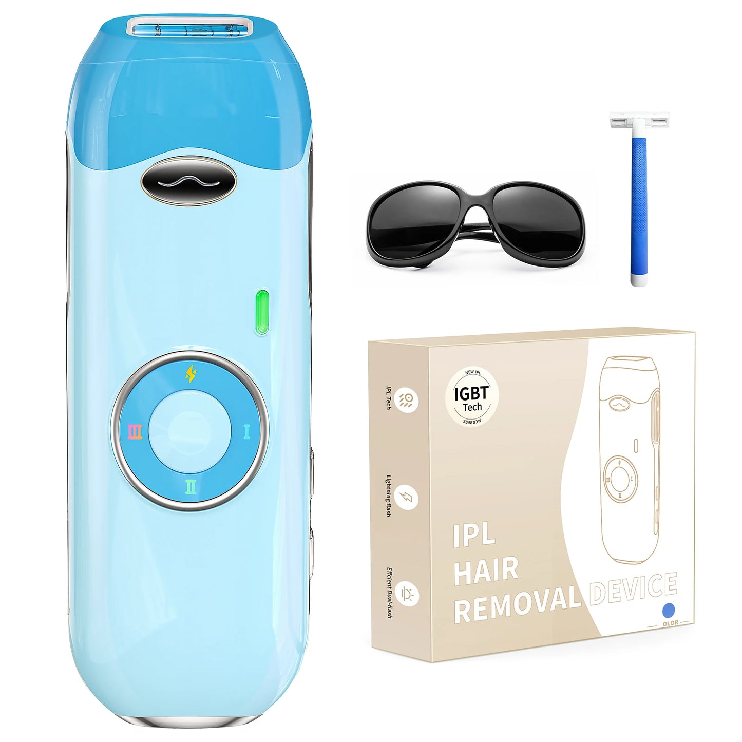 Hair Removal Laser IPL 22J Unlimited IGBT 5.2 cm² light Quick Flashes Painless Epilator Face Armpit Bikini Treament Boay Laser