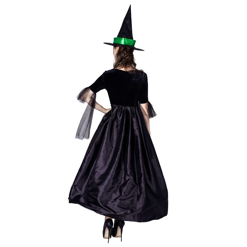 Women's Halloween Green Witch Dress