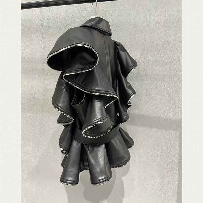 Women's Sheepskin Leather Vest Heavy Work Sheepskin Coat