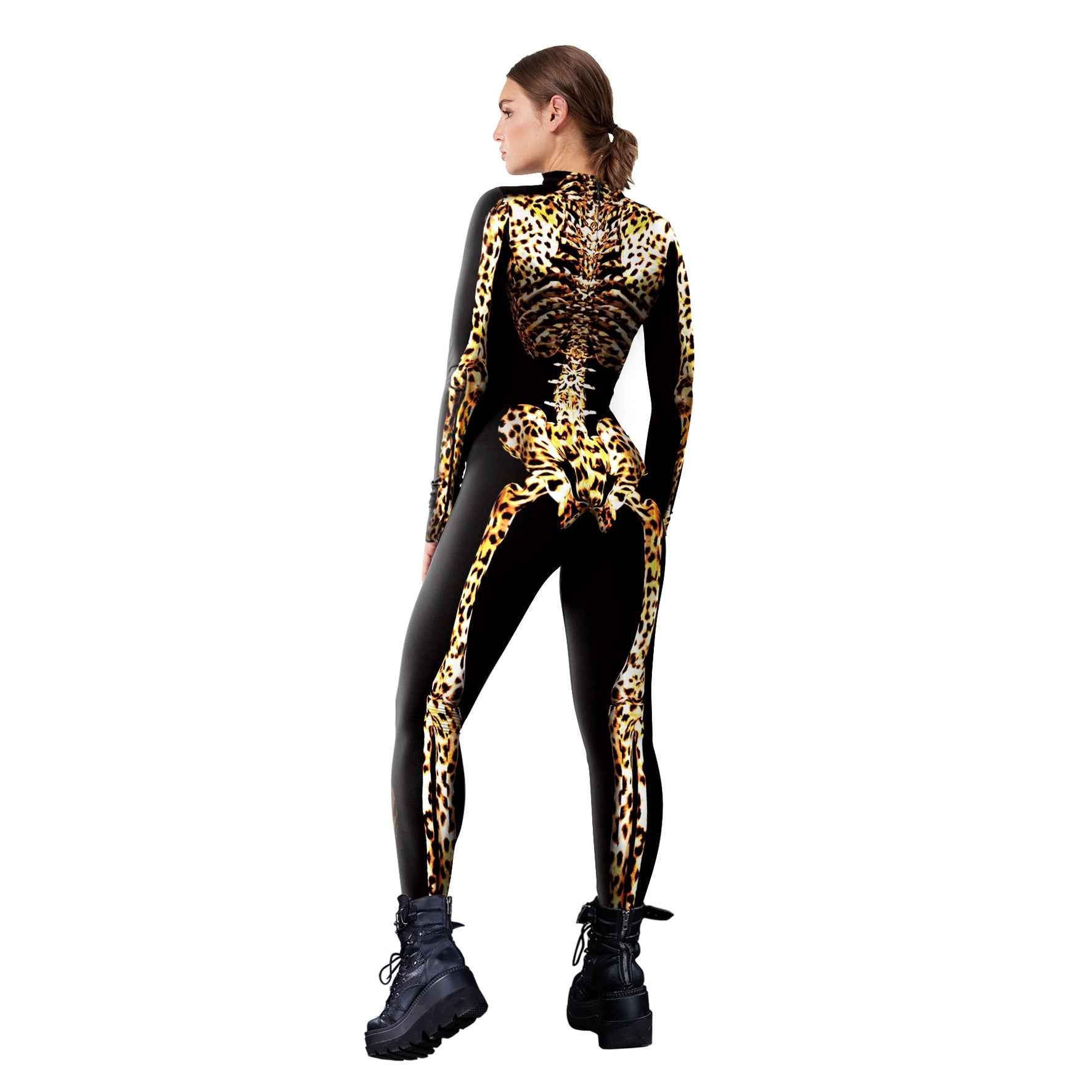 Halloween Leopard Skeleton Costume