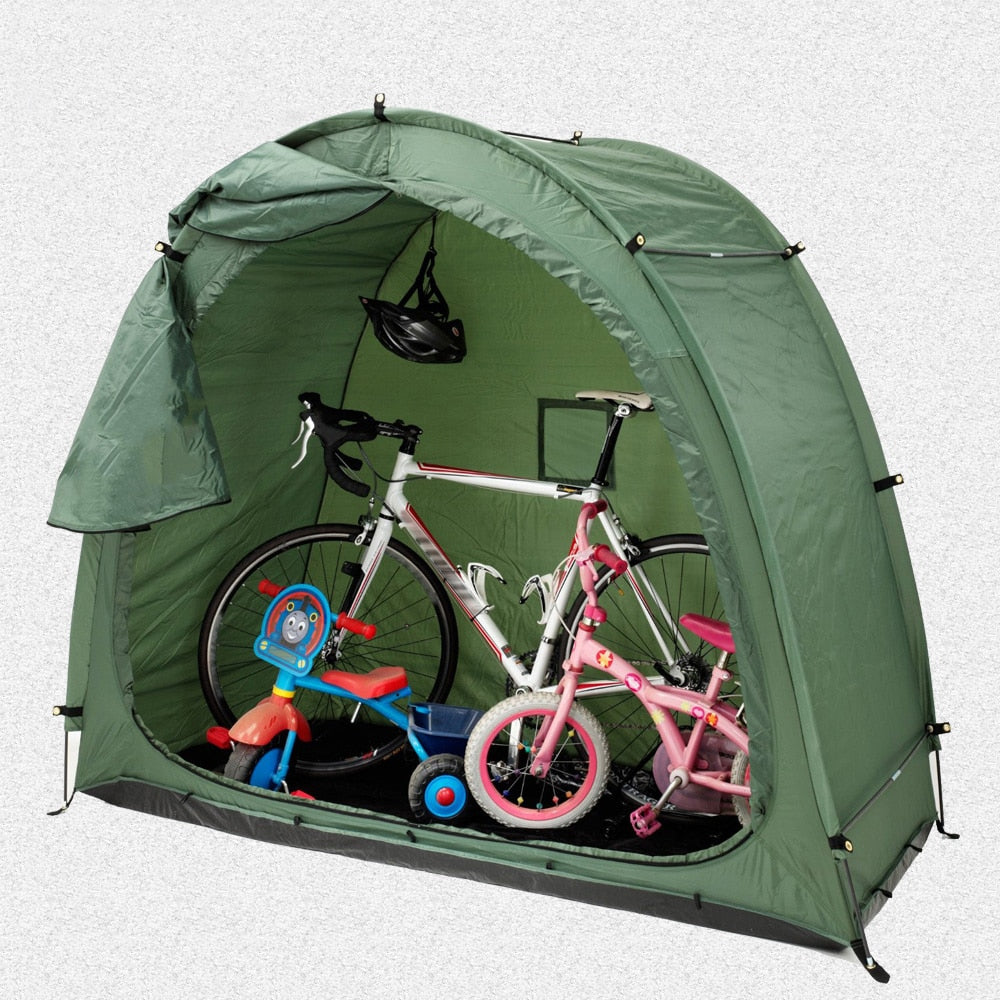 Carpa plegable para bicicletas de montaña estacionadas 