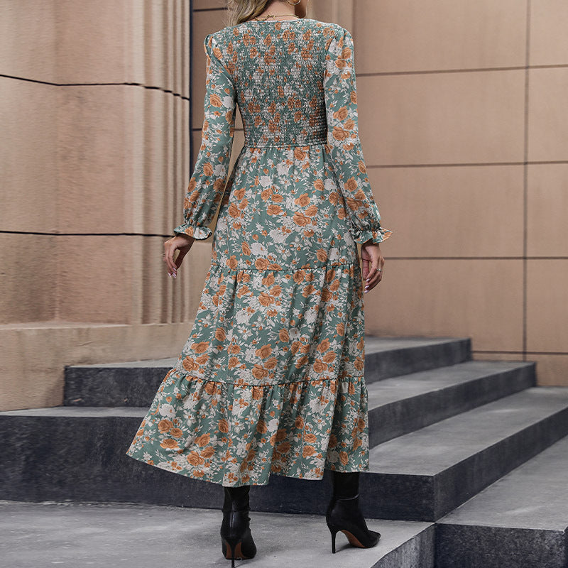 Vestido estampado personalizado de moda para mujer