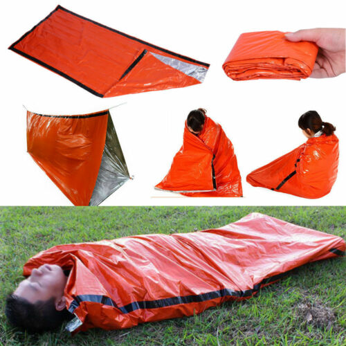 Saco de dormir de emergencia reutilizable, térmico, impermeable, para supervivencia