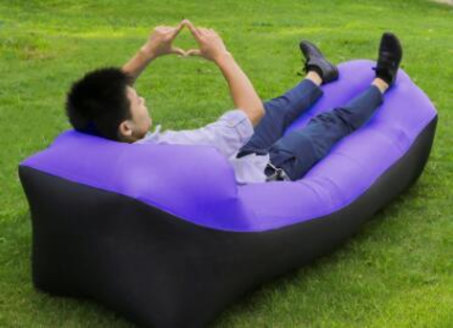 Sofá de aire para exteriores, sofá inflable rápido, tumbona para pasar el rato, cama de aire para playa, saco de dormir plegable, sofá perezoso, sofá de aire perezoso
