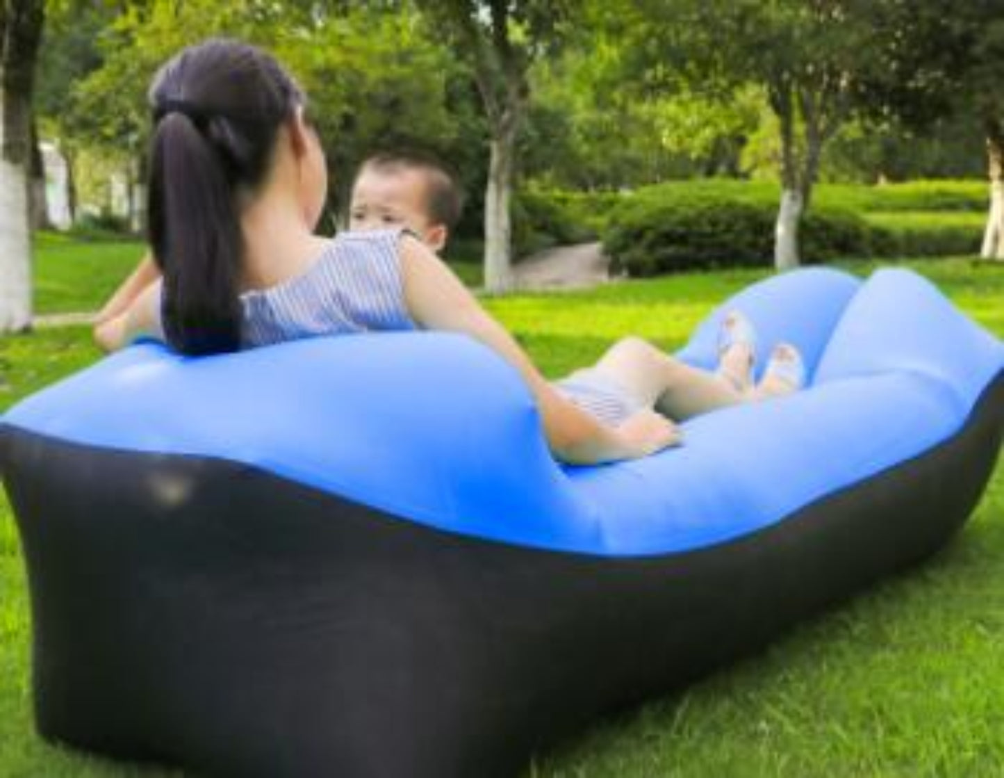 Sofá de aire para exteriores, sofá inflable rápido, tumbona para pasar el rato, cama de aire para playa, saco de dormir plegable, sofá perezoso, sofá de aire perezoso