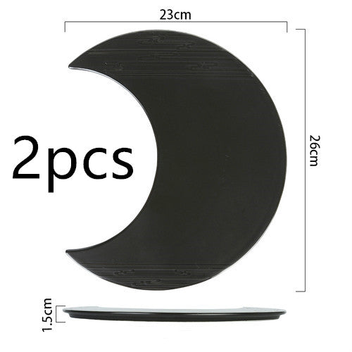 Western black slate dish sushi square solid plate