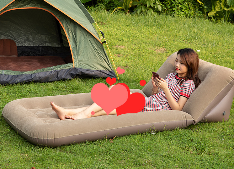 Cama de viaje para automóvil Sofá cama Vietnam Cama de viaje inflable para automóvil Camas Flocadas Colchón de aire para automóvil Asiento negro de PVC