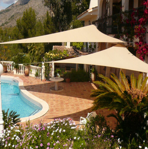 Toldo triangular para exteriores, resistente al agua y a los rayos ultravioleta, para jardín, terraza, piscina