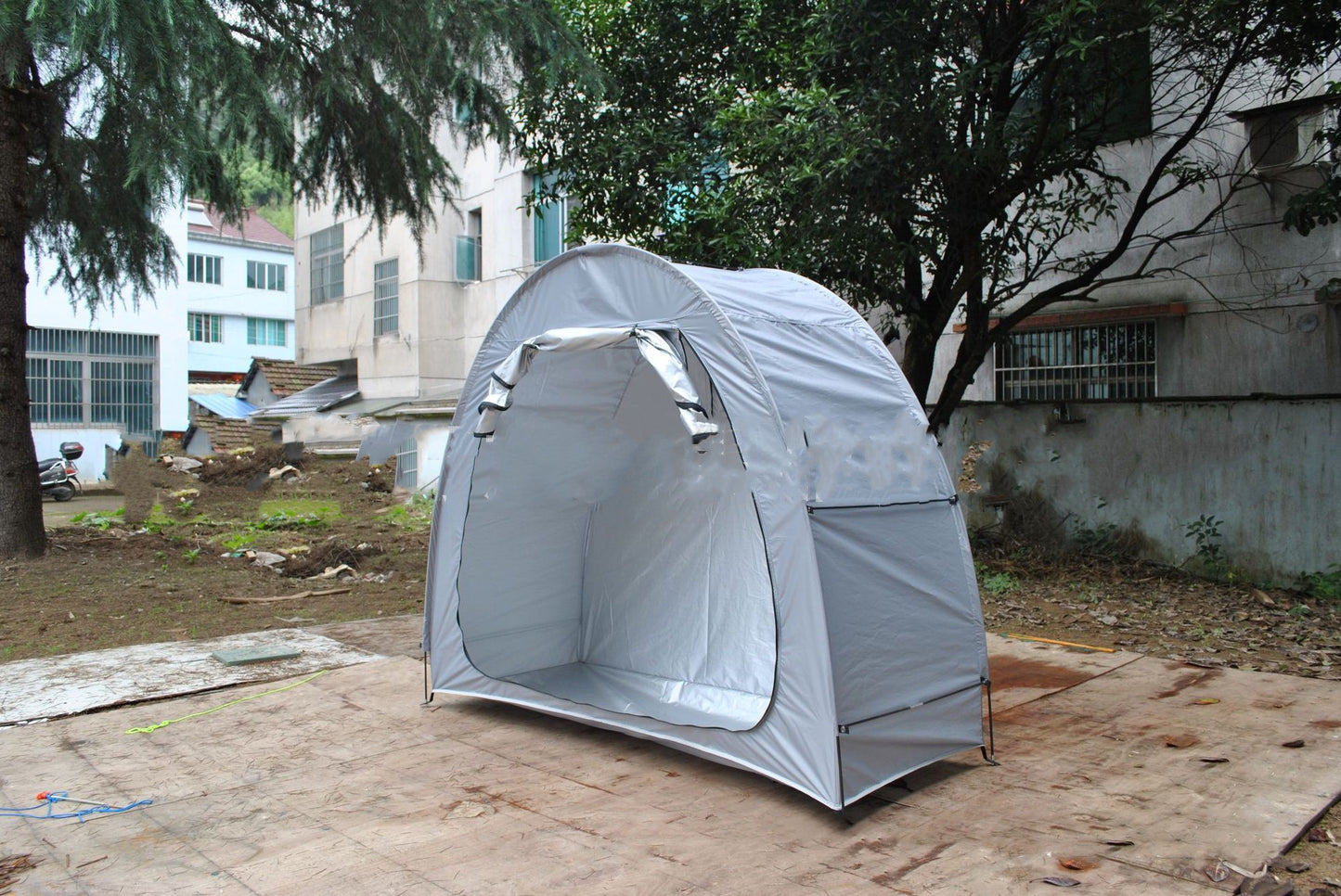 Carpa plegable para bicicletas de montaña estacionadas 
