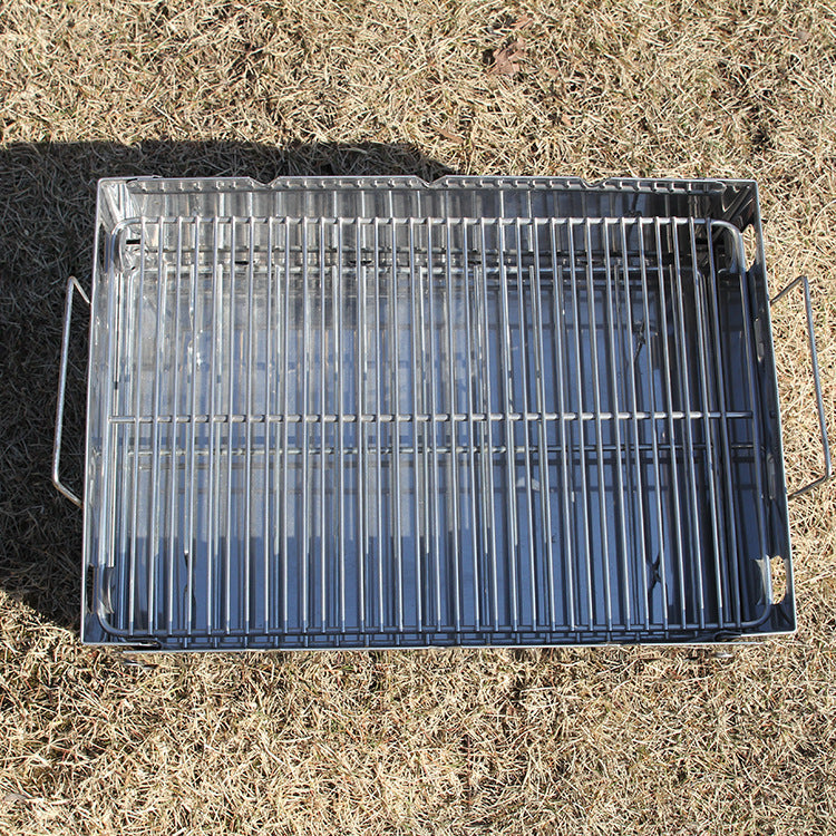 Outdoor steel portable charcoal grill