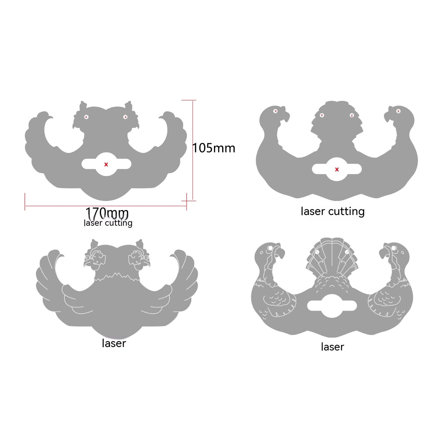 Tenedor de barbacoa de acero inoxidable para fiestas con parrilla para pavo