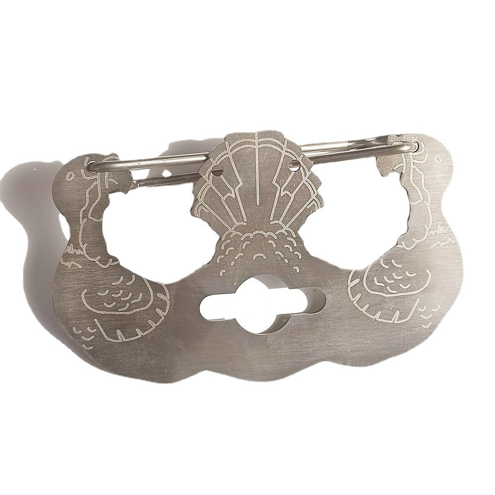 Tenedor de barbacoa de acero inoxidable para fiestas con parrilla para pavo