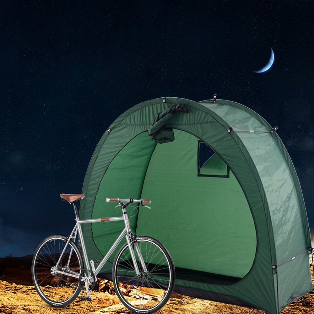 Carpa plegable para bicicletas de montaña estacionadas 