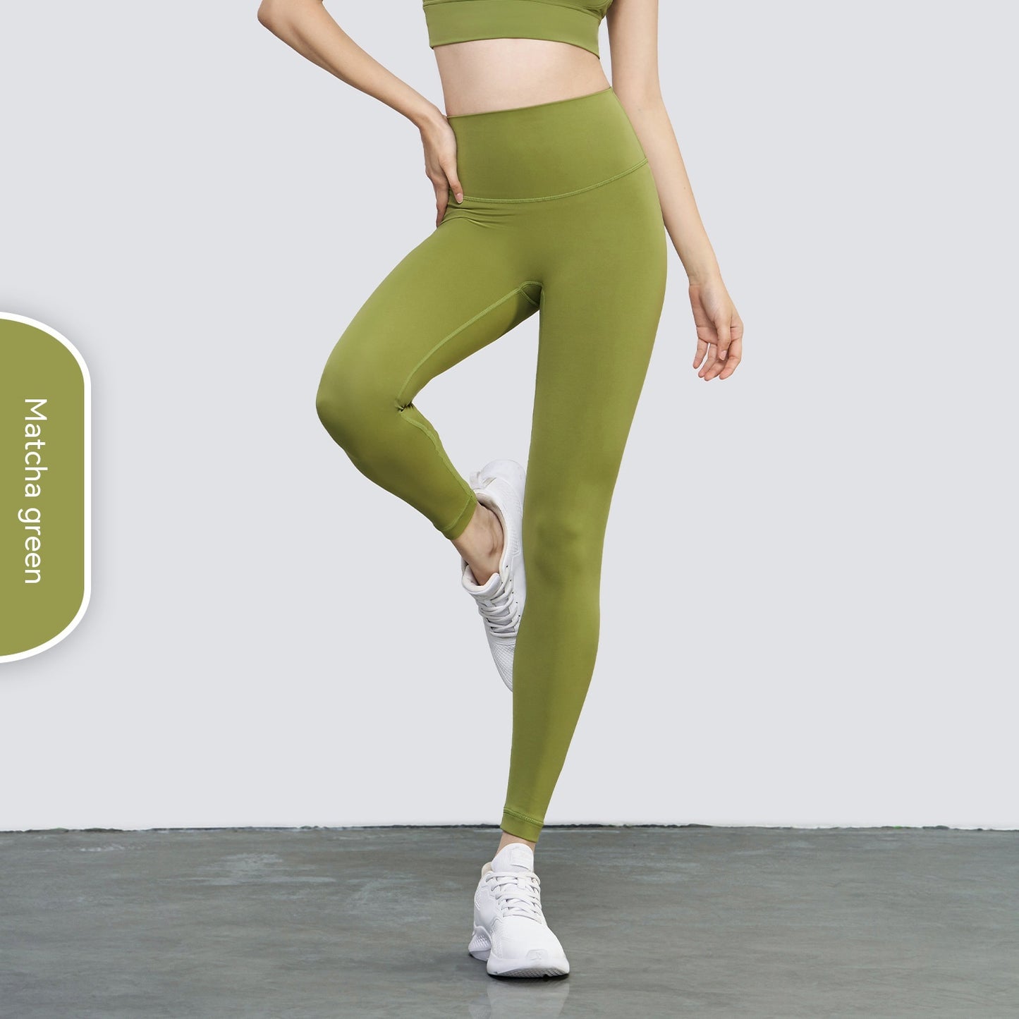 Pantalones de yoga ajustados con realce de cadera en color melocotón para mujer, de moda informal y de color puro
