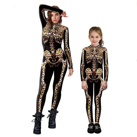 Halloween Leopard Skeleton Costume