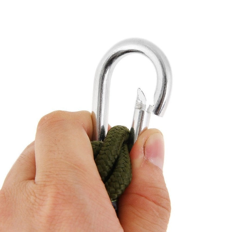 Hamaca para mochileros: hamaca doble portátil de nailon con paracaídas para exteriores