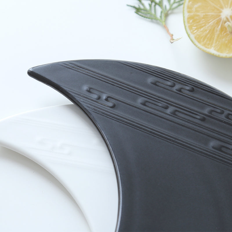 Western black slate dish sushi square solid plate