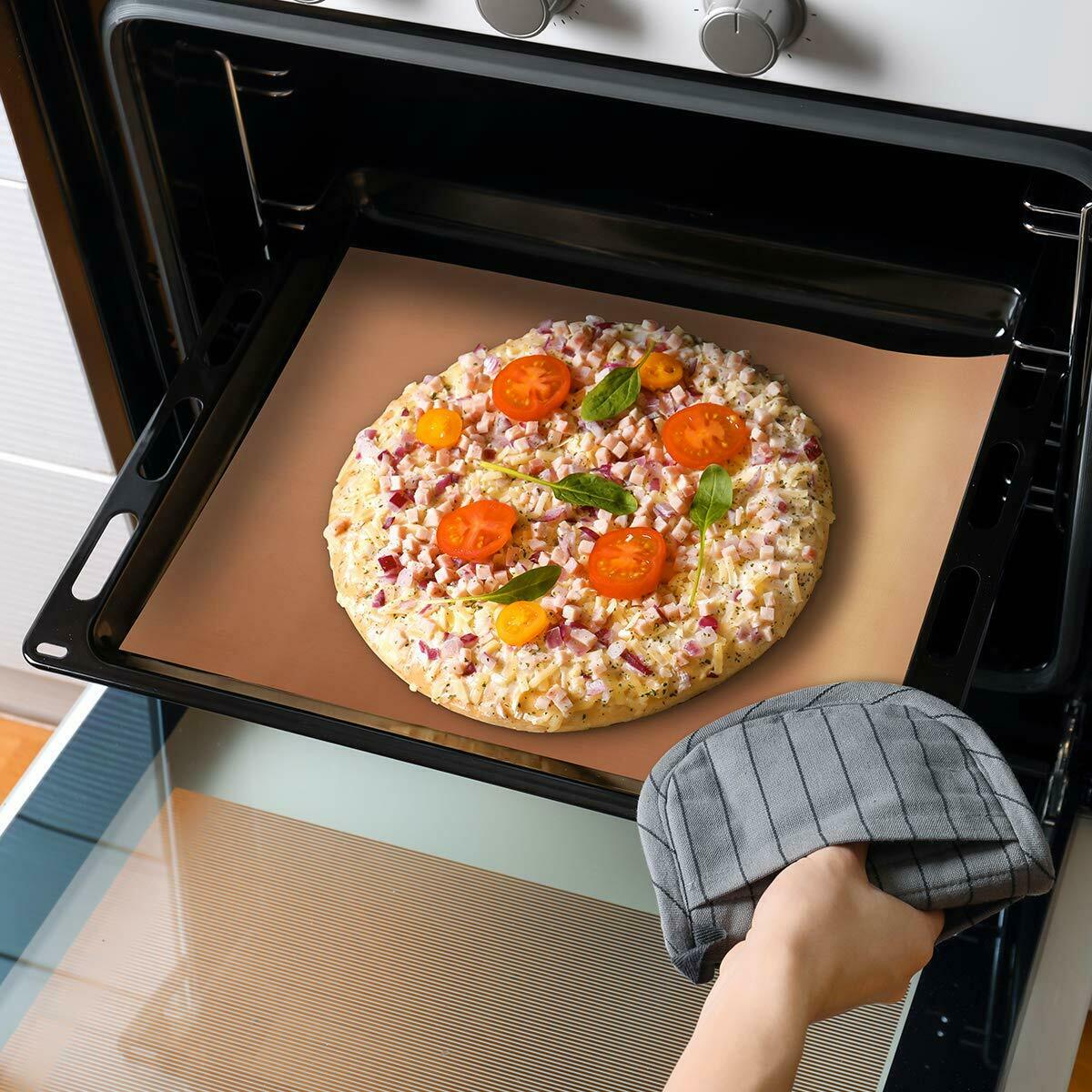 5 alfombrillas de cobre para parrilla, alfombrilla antiadherente para hornear, para barbacoa, para cocinar en el horno