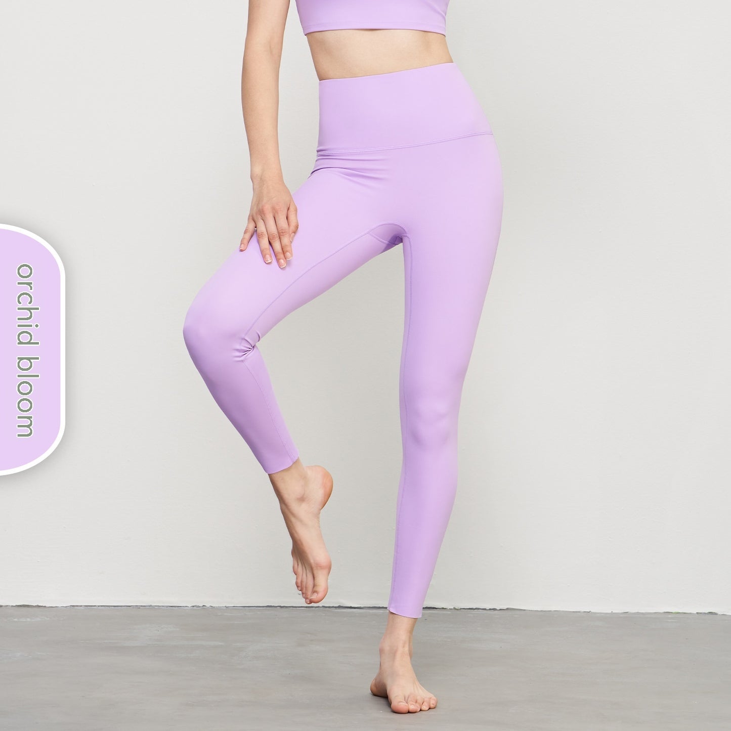 Pantalones de yoga con cintura alta y realce de cadera de color sólido informales a la moda para mujer