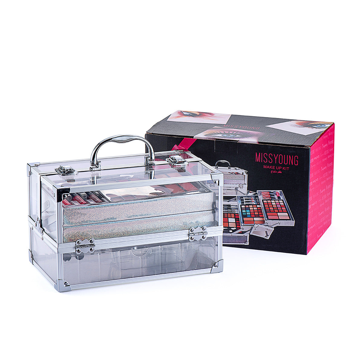 Set de maquillaje creativo de sombras de ojos y lápiz labial para mujeres