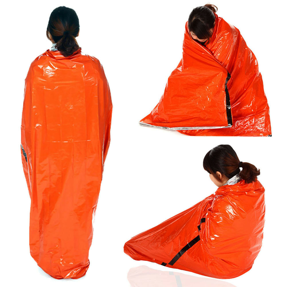 Saco de dormir de emergencia reutilizable, térmico, impermeable, para supervivencia