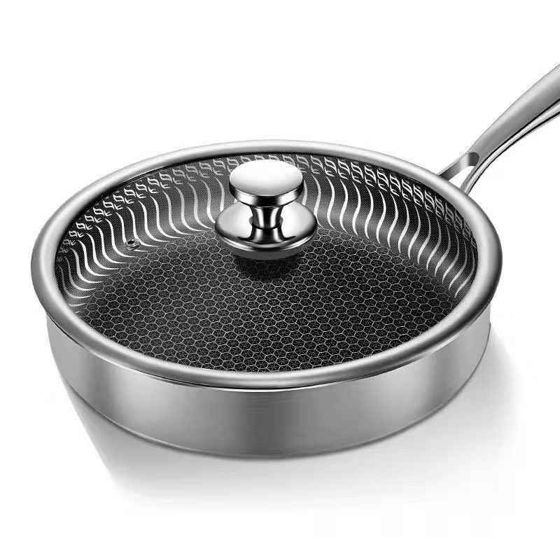 Stainless steel frying pan