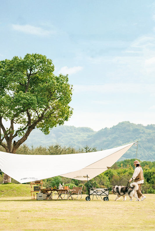 Tienda de campaña impermeable para exteriores MU Gaodi, ligera, de lujo, con toldo de tela Oxford a prueba de rayos UV