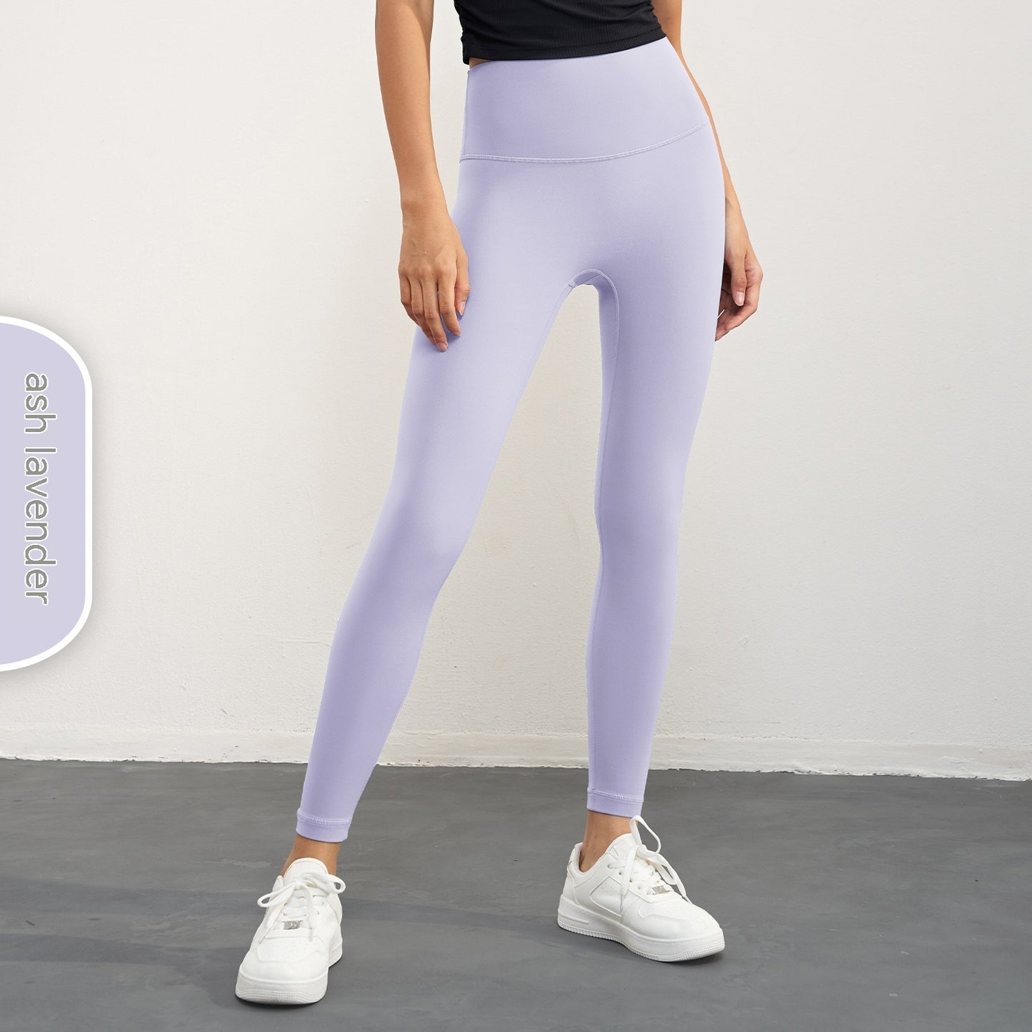 Pantalones de yoga ajustados con realce de cadera en color melocotón para mujer, de moda informal y de color puro