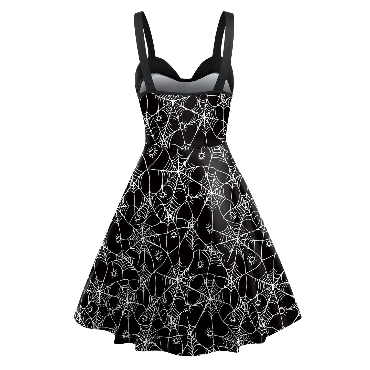 Women's Skeleton Spider Web Halloween Dress