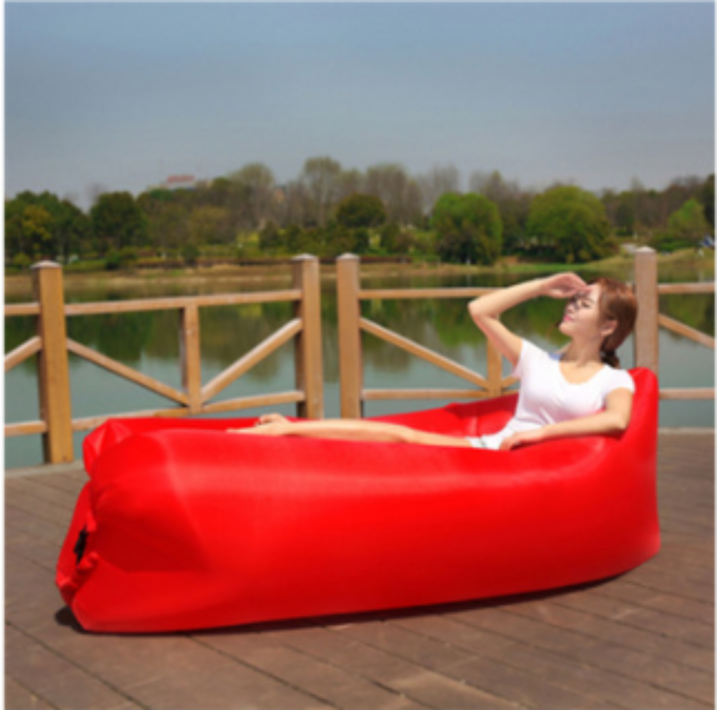Sofá de aire para exteriores, sofá inflable rápido, tumbona para pasar el rato, cama de aire para playa, saco de dormir plegable, sofá perezoso, sofá de aire perezoso