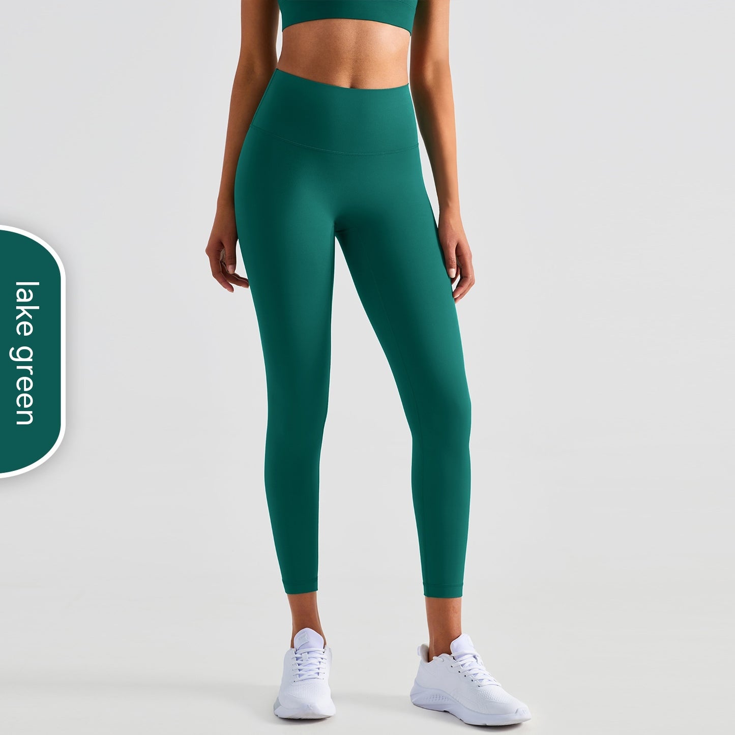 Pantalones de yoga ajustados con realce de cadera en color melocotón para mujer, de moda informal y de color puro