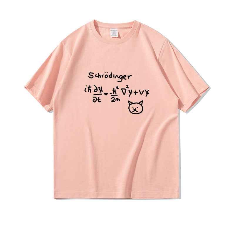 Physical Formula Loose Cotton Student Half Sleeve Clothing