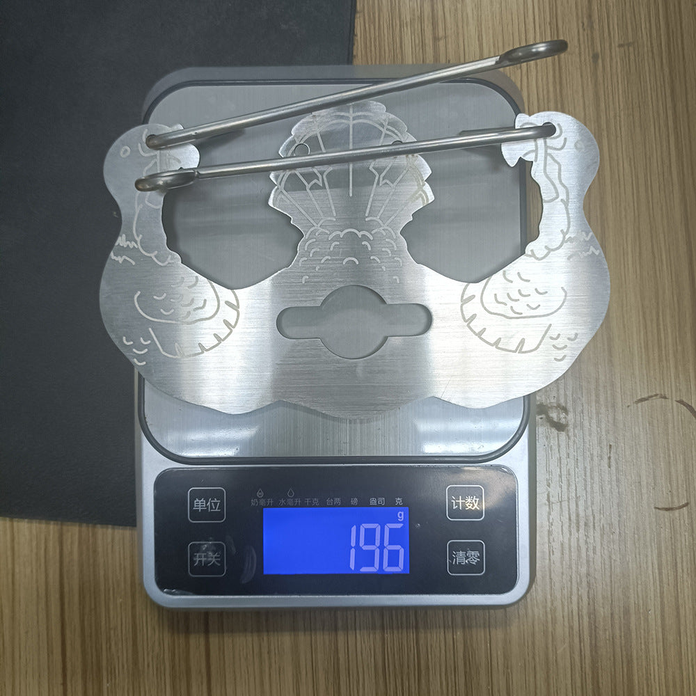 Tenedor de barbacoa de acero inoxidable para fiestas con parrilla para pavo