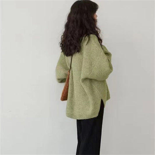 Suéter casual de color sólido para mujer