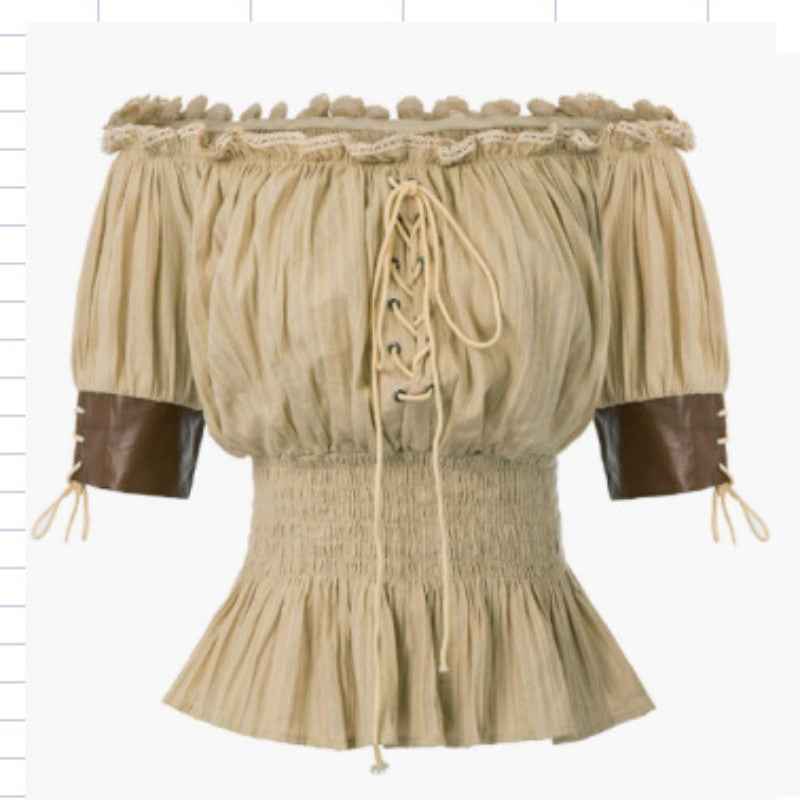 Women's Long-sleeved Medieval Top