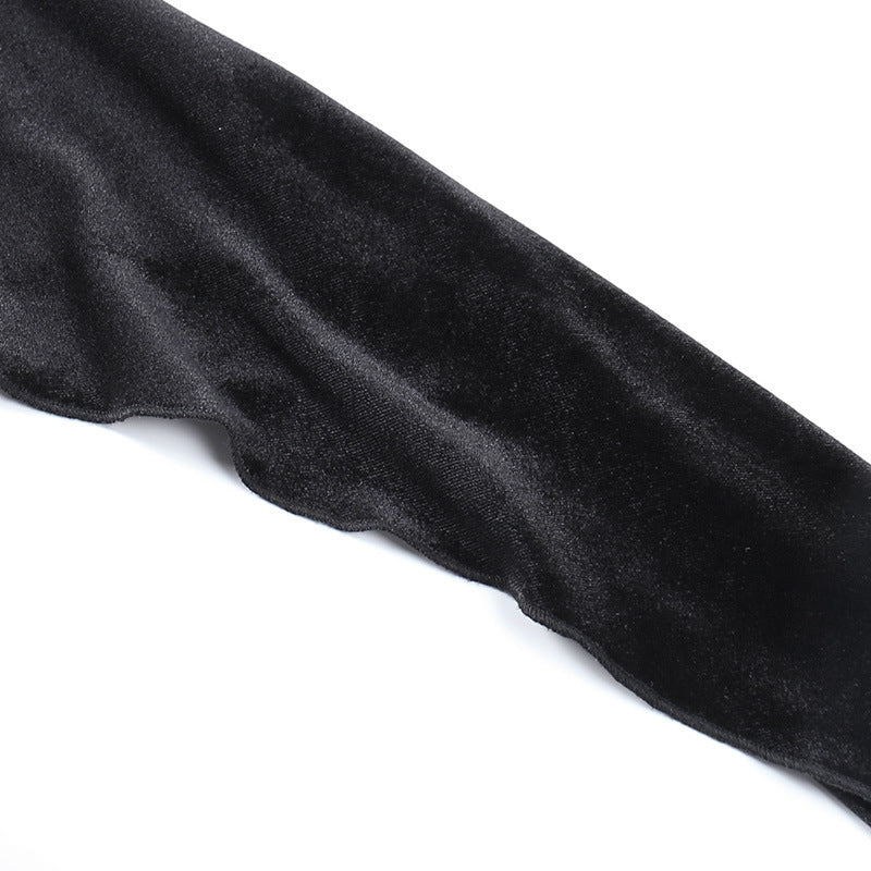 Vestido largo de patchwork con mangas acampanadas