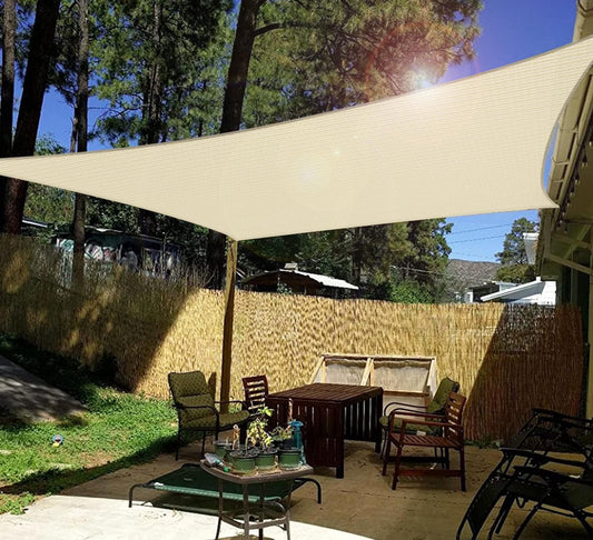 Toldo rectangular para sombra de sol de 8' x 12', toldo para exteriores, toldo para protección contra rayos UV para patio, jardín y patio trasero