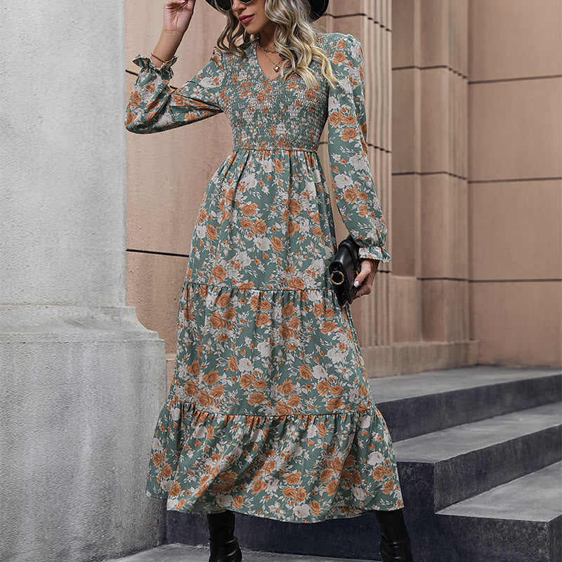 Vestido estampado personalizado de moda para mujer