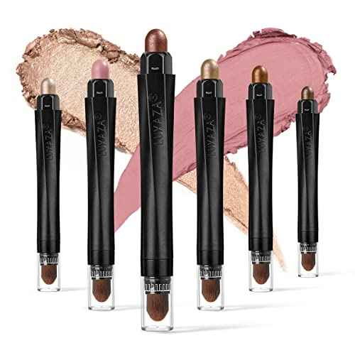 6 Piece Shimmer Neutral Brown Eyeshadow Stick Makeup Set
