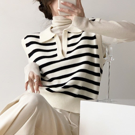 Vestido Bandage con escote en V y chaleco de punto