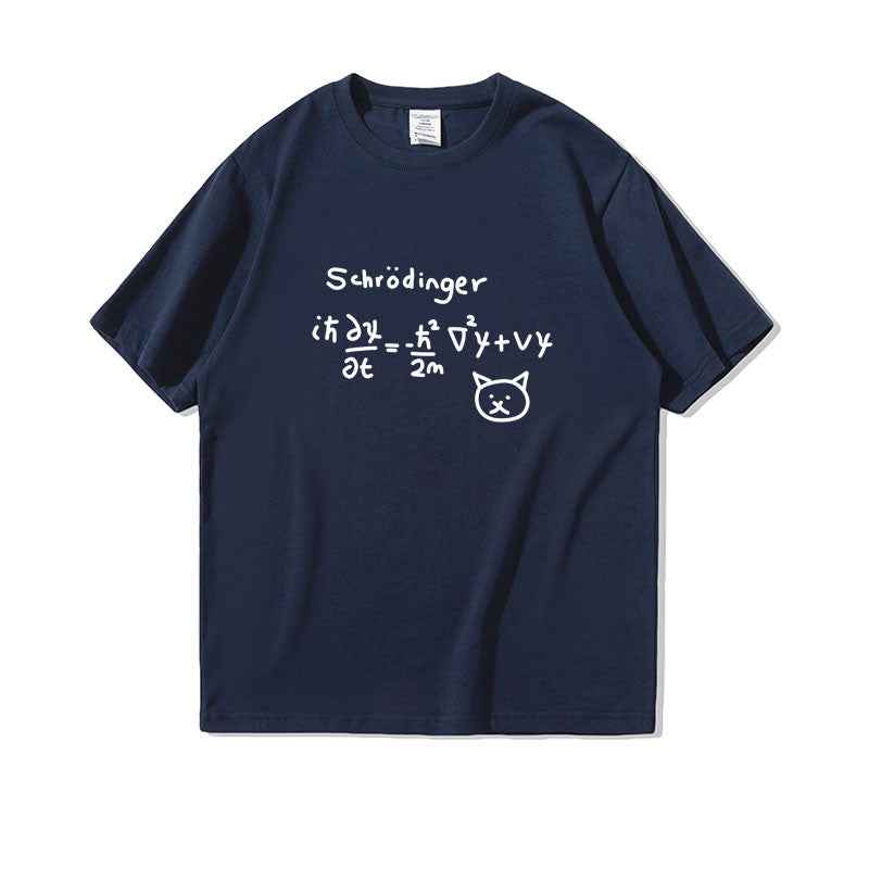 Physical Formula Loose Cotton Student Half Sleeve Clothing