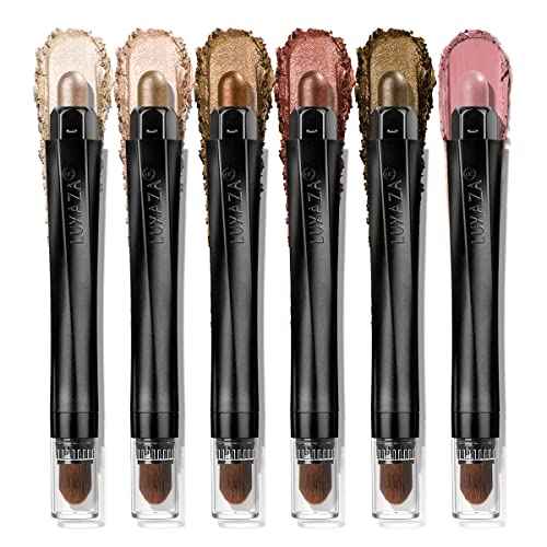 6 Piece Shimmer Neutral Brown Eyeshadow Stick Makeup Set